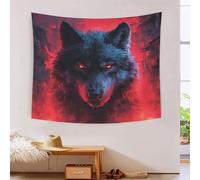 HLXZMCVBT 3D Wolf Print Wall Blanket Home Decoration Bedding Poster Wall Art Tapestry Tapestry Wall Hanging Soft Polyester for Living Room Bedroom Dorm Decor 100cmx150cm