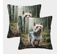 HLXZMCVBT Cute Dog Velvet Cute Pillow Cover Ornaments Set of 2 for 40x40cm