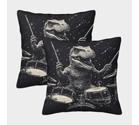 HLXZMCVBT Dinosaur Short Plush Pillow Cover Pillow Cover Ornaments Set of 2 for 45x45cm