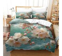 HLXZMCVBT Flowers And Plants3D Printed Duvet Cover Set Microfiber Bedding Set Pillowcasefor Zipper Closure Children Teens King（220x240cm）
