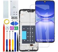 HLYGZX OLED Display for Samsung Galaxy A16 5G Original A166B A166B/DS A166P A166E LCD Display Screen Replacement Touch Screen Assembly Repair Kit (Black with Frame)