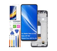 HLYGZX Screen Replacement for Xiaomi Redmi Note 10 5G/Note 10T 5G LCD Display,for Xiaomi Poco M3 Pro 5G Display Touch Screen Digitizer Assembly Repair Parts with Kit(Black with Frame