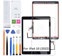 HLYGZX Touch Screen for iPad 5 2017 9.7 Inch Digitizer Touchscreen for iPad 5th Generation 2017 A1822 A1823 Black with Home Button Repair Kit (No LCD)