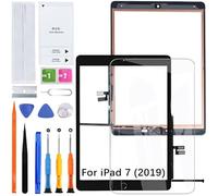 HLYGZX Touch Screen for iPad 7 2019 10.2 Inch Digitizer Touchscreen for iPad 7th Gen 2019 A2197 A2200 A2198 Black with Home Button Repair Kit (No LCD)
