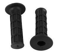 Hlyjoon 1 Pair Motorcycle Rubber Handle Grips Universal 7/8inches 22mm Moto Standard Handlebar Grip Anti-skid Motorbike Thruster Grip Bar New(Black)