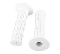 Hlyjoon 1 Pair Motorcycle Rubber Handle Grips Universal 7/8inches 22mm Moto Standard Handlebar Grip Anti-skid Motorbike Thruster Grip Bar New(White)
