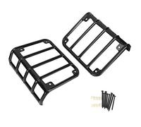 Hlyjoon 2Pcs Taillight Cover Auto Rear Turn Signal Tail Lamp Housing Protector Car Brake Tail Light Guards Fit for Wrangler JK 2007 2008 2009 2010 2011 2012 2013 204 2015 2016 2017(#2)