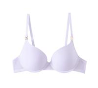 HLYLDL V Neck Bras for Women Lightly Lift Bralettes Smooth Comfort Seamless Anti-Sagging Adjustable Bras White