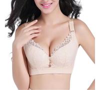 HLYLDL Women Plus Size Sexy Lace Bra Underwire Push Up Soft Minimizer Bra Full Coverage Lace Everyday Bra