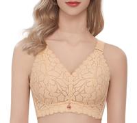 HLYLDL Women Ultra Soft Lace Bras Full Coverage No Underwire Plus Size Bra, Lifting Comfort Bra for Everyday Wear.