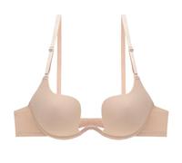 HLYLDL Women's Deep U Multi-Way Underwire Push Up Convertible Low Cut Plunge Bra Everyday Seamless Skin