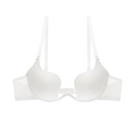 HLYLDL Women's Deep U Multi-Way Underwire Push Up Convertible Low Cut Plunge Bra Everyday Seamless White
