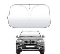HLYZDBY Car Windscreen Sun Shade for Infiniti Project Black S Prototype 2018 2019 2020 2021 2022 2023 2024, Titanium Silver Foldable Sun Visor UV Block Heat Reflective with Storage Bag