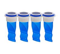 HLZC Drain Backflow Preventer, One Way Valve, Adjustable Silicone Sink Floor Drain Trap for Pipes Tubes in Toilet Bathroom Kitchen (Blue-4)