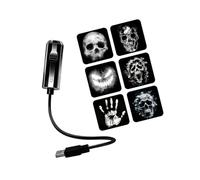HLZCMWI Halloween Room Projection Lamp for Lounges, Skull palm | Flexible USB Light, Plug-in Setup, Theme Switching