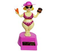 HLZCMWI Solar Powered Dancing Beauty Dancer Car Dashboard Decor, Red | No Battery Required, Solar Dancing for Doll, Kids Party, Family Balcony Decoration