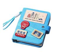 HLZCMWI Vacation, Multipurpose Travelers Notebook with Removable, Blue | Compacts Tourist Notebook Scrapbook Notepads Logbooks with Exchangeable Pages for Writing Journeys