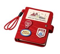 HLZCMWI Vacation, Multipurpose Travelers Notebook with Removable, Red | Compacts Tourist Notebook Scrapbook Notepads Logbooks with Exchangeable Pages for Writing Journeys