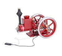 HM-01 Hit And Miss Engine Model, 7cc Horizontal Stationary Water-Cooled Single-Cylinder 4-Stroke Gasoline Internal Combustion Engine With High/Low Speed Gear Leverd, Gift -KIT
