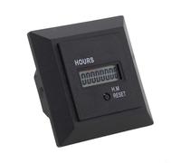 HM-1R Digital Display Hour Meter Timer, Industrial Grade 100-240V AC 50/60HZ High Accuracy Counter for Machinery and Equipment, High-Precision Timer with Reset Function