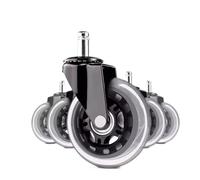 HM Aeron Chair Roller-blade Wheels Replacement Casters (Set of 5) (Clear, 2.5 Inch)