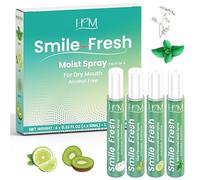 HM - Dry Mouth Flavoured Spray - Alcohol Free | Instantly Hydrate & Moisturize | pH Balanced | Promotes Saliva Production & Soothes | Pack of 4 x 0.33 oz [1.35 Oz]