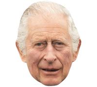 HM King Charles III (Grey Hair) Celebrity Mask, Flat Card Face, Fancy Dress Mask