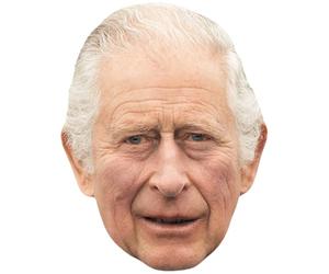 HM King Charles III (Grey Hair) Celebrity Mask, Flat Card Face, Fancy Dress Mask