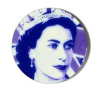 HM Queen Elizabeth Young Photo 38mm SMALL ROUND FRIDGE MAGNET to mark death of HM Queen Elizabeth II 1926-2022