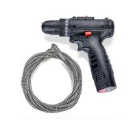 HMAKGG Electric Drain Auger with 5m Plumbing Snakes, Kitchen Sink Unblocker with Battery Drain Unblocker Wire Tools Pipe Cleaning Spiral for Unclogging Toilet, Bathroom Kitchen Sink Shower Drain