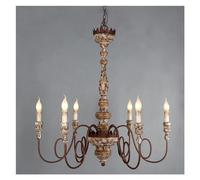 HMASNSEIY American Rural V-intage Wooden Chandeliers Lighting Fixtures Cafe Shops Living Room Dining Room Pendant Lamp Kitchen Light, Modern