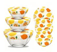 HMAZAE Reusable Bowl Covers for Bread Proofing, 9/10/13 Inches Bread Proofing Cover, 3 Pcs Linen Cotton Food Cover for Sourdough Proofing Basket, Food Storage Baking Supplies for Home Bakers (Lemon)