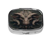 HMBGFW Ancient Statues Travel Pill Organizer, Compact Pill Boxwith 2 Compartments, Portable Medicine Organizer