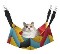 HMBGFW Beautiful Borders Reversible Cat Hanging Hammock Soft Breathable Pet Cage Hammock with Double Sided Hanging Bed for Small Dogs Rabbits