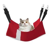 HMBGFW Danish Flag Reversible Cat Hanging Hammock Soft Breathable Pet Cage Hammock with Double Sided Hanging Bed for Small Dogs Rabbits