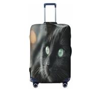 HMBGFW Durable Luggage Cover, Suitcase Covers For Luggage, Luggage Protector With Full Print Design, Ideal For Travel Monkeys In The Snow, Lonely Black Cat, L
