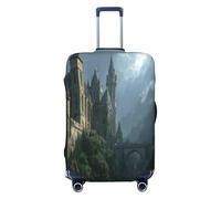HMBGFW Durable Luggage Cover, Suitcase Covers For Luggage, Luggage Protector With Full Print Design, Ideal For Travel City In The Rain, Castle In The Mountains, XL