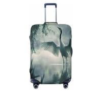 HMBGFW Durable Luggage Cover, Suitcase Covers For Luggage, Luggage Protector With Full Print Design, Ideal For Travel The Lynx Of The Grassland, The Crane Of The Lake, M