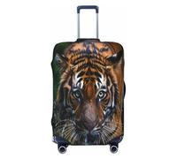 HMBGFW Durable Luggage Cover, Suitcase Covers For Luggage, Luggage Protector With Full Print Design, Ideal For Travel Volcano, The Tiger Drinking Water, S