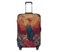HMBGFW Durable Luggage Cover, Suitcase Covers For Luggage, Luggage Protector With Full Print Design, Ideal For Travel City In The Rain, Beautiful Phoenix, L