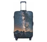 HMBGFW Durable Luggage Cover, Suitcase Covers For Luggage, Luggage Protector With Full Print Design, Ideal For Travel Volcano, The Milky Way Shines Brightly, S