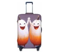 HMBGFW Durable Luggage Cover, Suitcase Covers For Luggage, Luggage Protector With Full Print Design, Ideal For Travel Monkeys In The Snow, Joyful Pumpkin, L