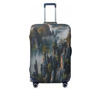 HMBGFW Durable Luggage Cover, Suitcase Covers For Luggage, Luggage Protector With Full Print Design, Ideal For Travel The Lynx Of The Grassland, Stone Forest, S