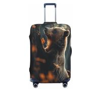 HMBGFW Durable Luggage Cover, Suitcase Covers For Luggage, Luggage Protector With Full Print Design, Ideal For Travel The Lynx Of The Grassland, The Brown Bear By The Tree, XL