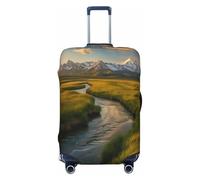 HMBGFW Durable Luggage Cover, Suitcase Covers For Luggage, Luggage Protector With Full Print Design, Ideal For Travel Volcano, The Sky Is Clear And Bright, S