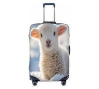 HMBGFW Durable Luggage Cover, Suitcase Covers For Luggage, Luggage Protector With Full Print Design, Ideal For Travel Skeleton Queue Up, Sheep In The Snow, XL