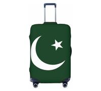 Hmbgfw Flag Of Pakistan Travel Luggage Cover Suitcase Protector Fits 18-32 Inch Suitcase Travel Accessories, Black, XL