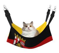 HMBGFW Flag of The State of Rhineland-Palatinate Reversible Cat Hanging Hammock Soft Breathable Pet Cage Hammock with Double Sided Hanging Bed for Small Dogs Rabbits