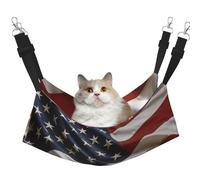 HMBGFW Flag of The United States of America Reversible Cat Hanging Hammock Soft Breathable Pet Cage Hammock with Double Sided Hanging Bed for Small Dogs Rabbits