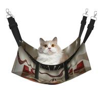 HMBGFW Fractal Wave Pattern Flooring Reversible Cat Hanging Hammock Soft Breathable Pet Cage Hammock with Double Sided Hanging Bed for Small Dogs Rabbits